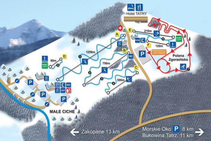 Information about the ski resort Male Ciche