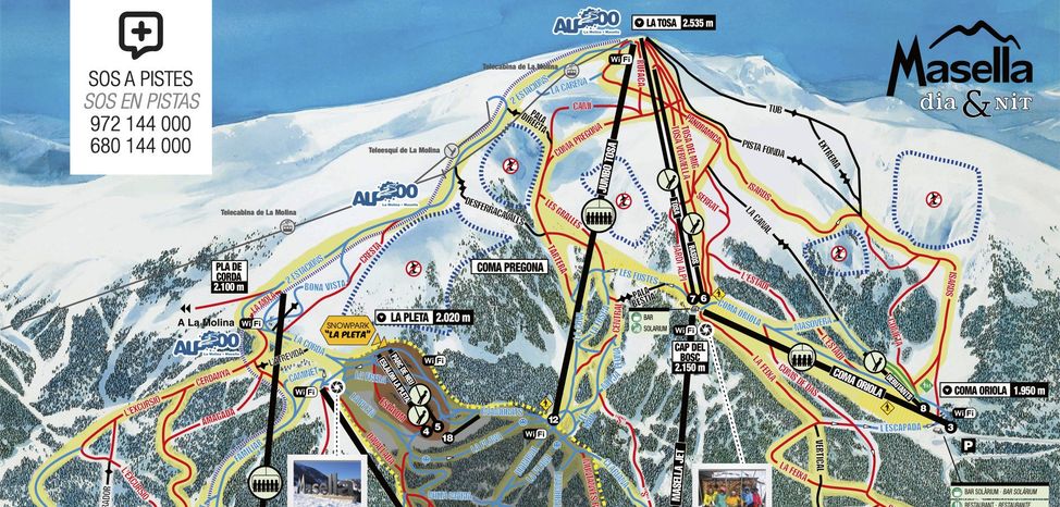 Trail map Masella La Molina