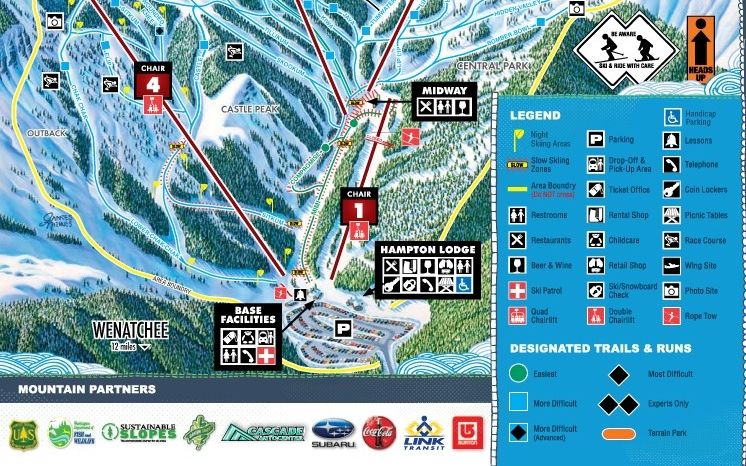 Information about the ski resort Mission Ridge Ski Area