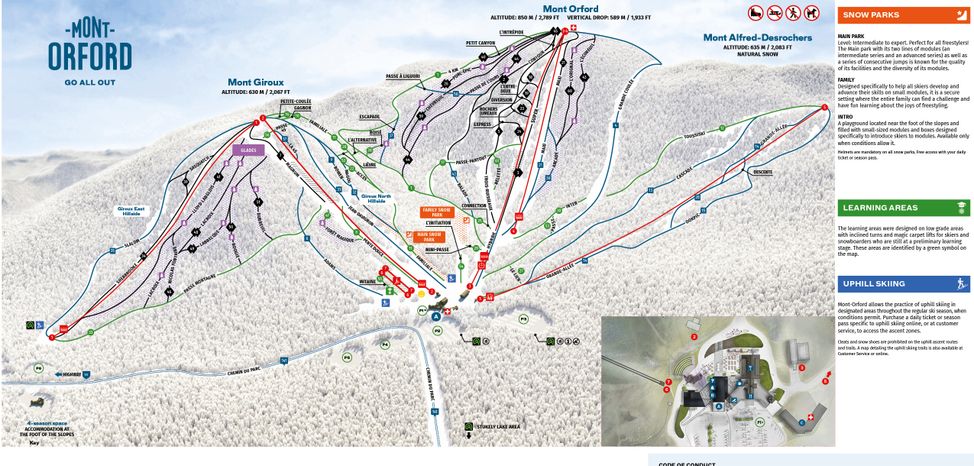 Information about the ski resort Mont Orford