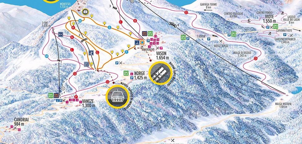 Information about the ski resort Monte Bondone