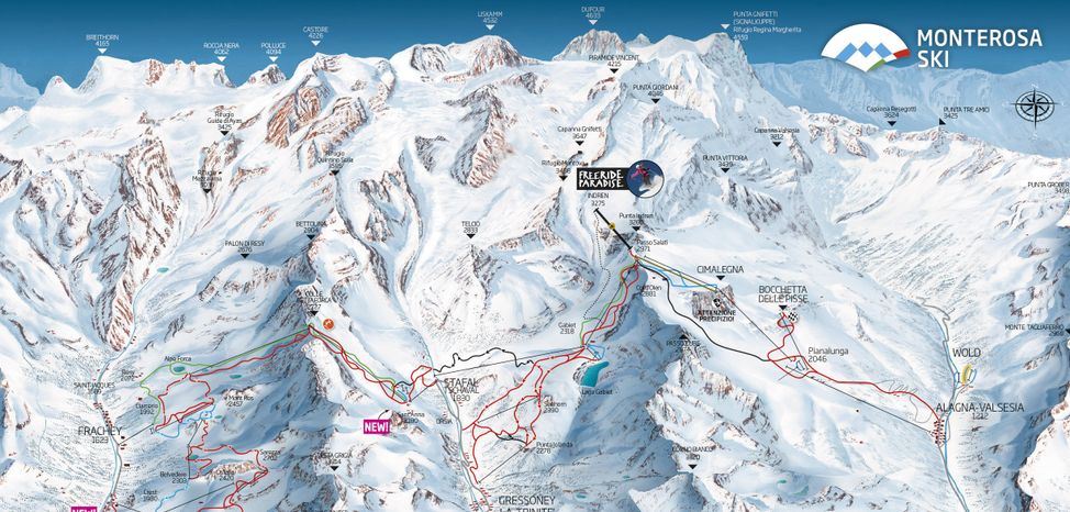 Information about the ski resort Monterosa