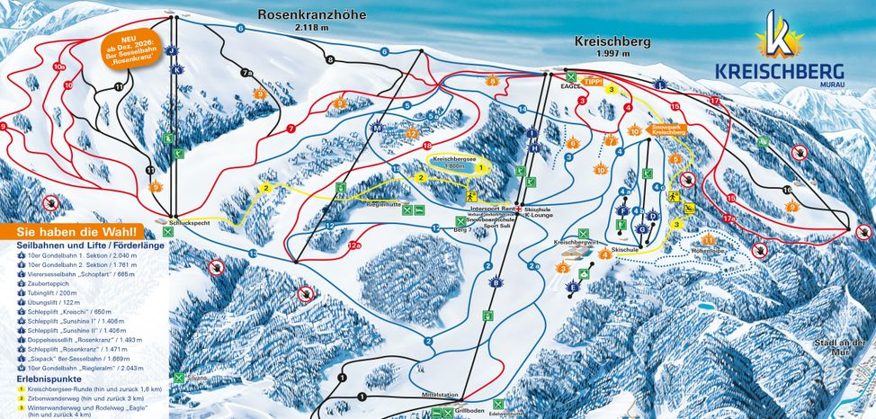 Information about the ski resort Mount Kreischberg