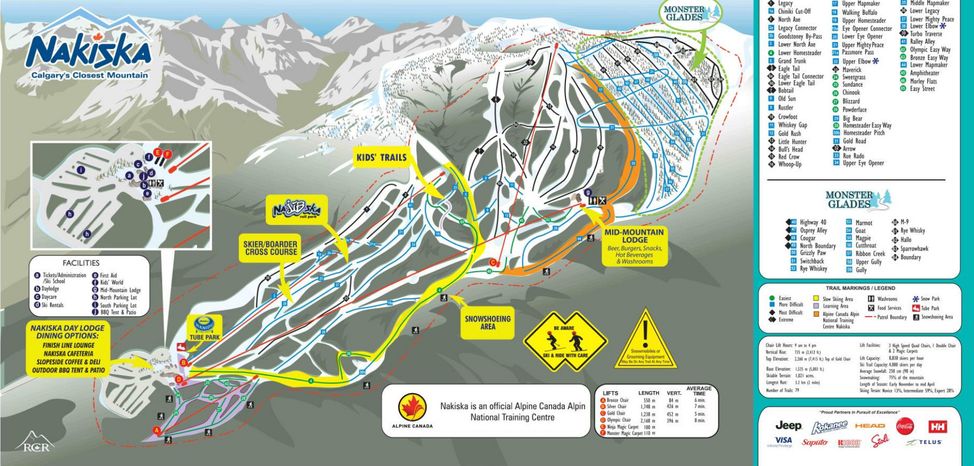 Information about the ski resort Nakiska Ski Resort