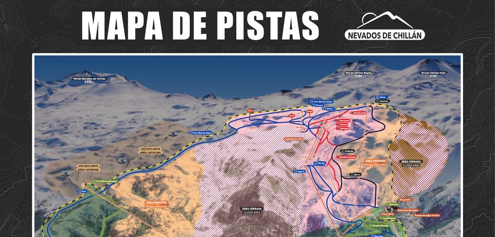 Slope map Nevados de Chillán