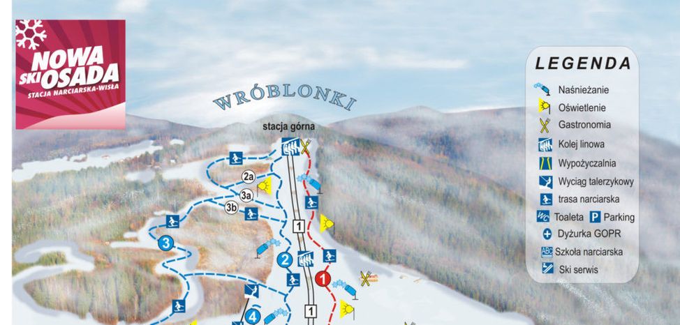 Trail map Nowa Osada Wisla