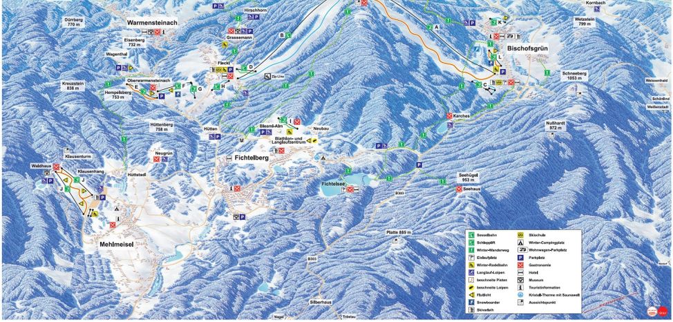 Information about the ski resort Oberwarmensteinach