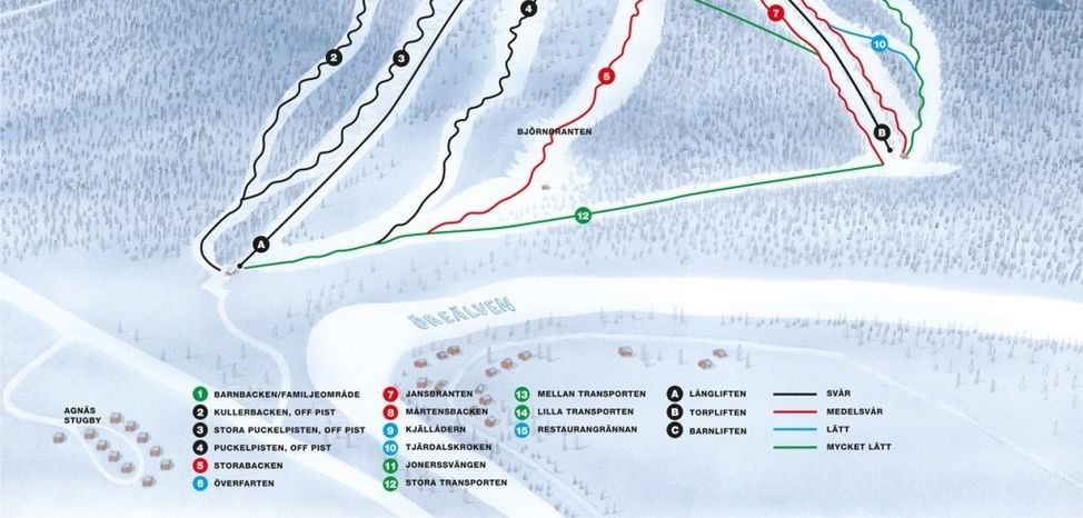Information about the ski resort Agnäsbacken