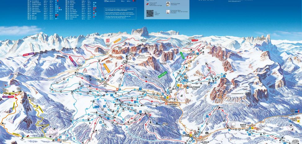 Information about the ski resort Alta Badia