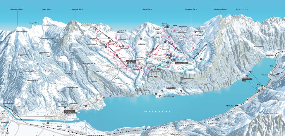 Information about the ski resort Amden