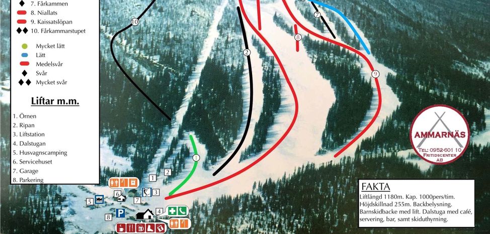 Information about the ski resort Ammarnäsfjäll