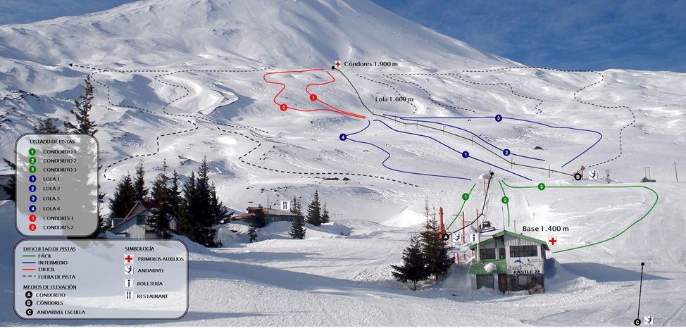Antuco Ski Center Trail Map