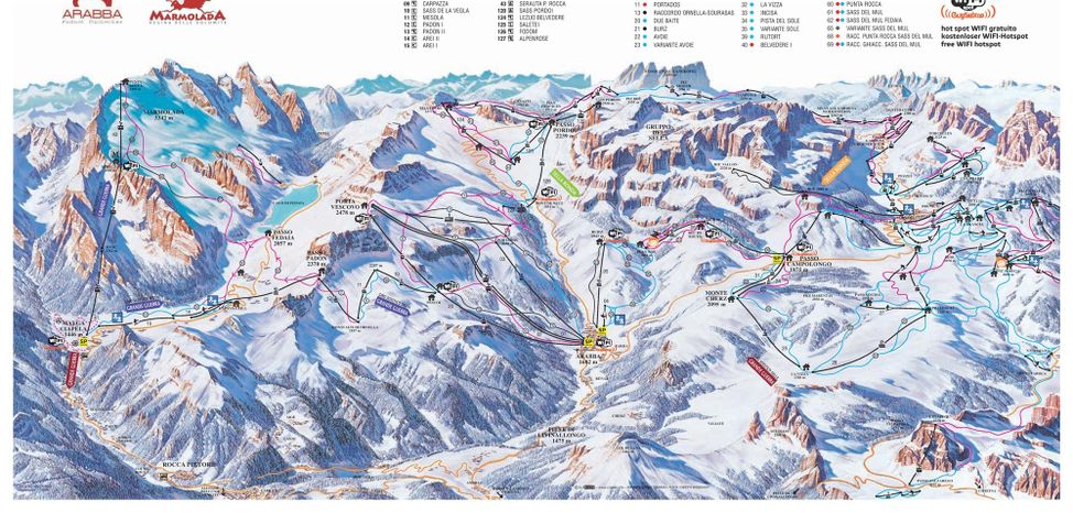 Information about the ski resort Arabba - Marmolada