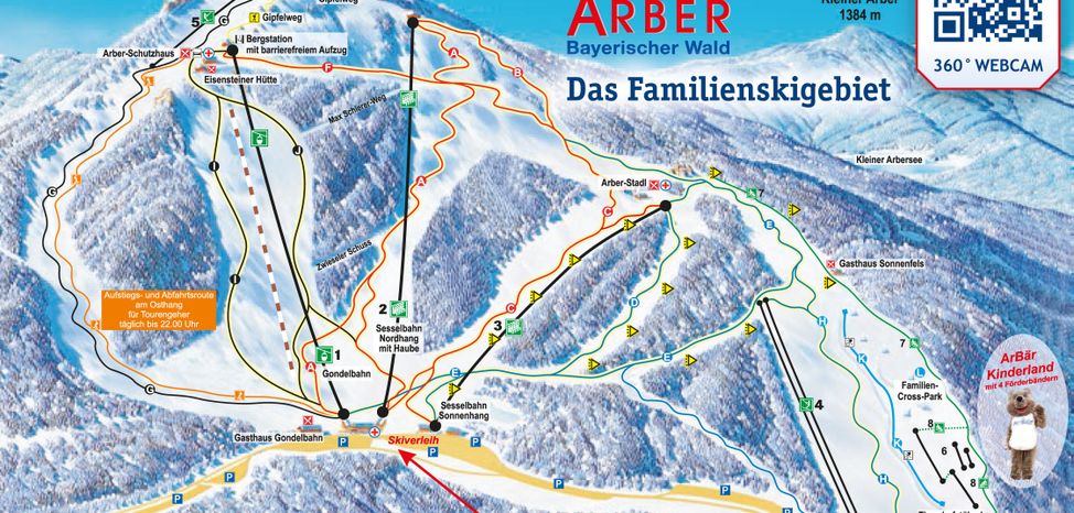Information about the ski resort Arber