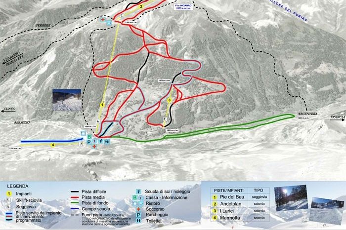 Information about the ski resort Argentera