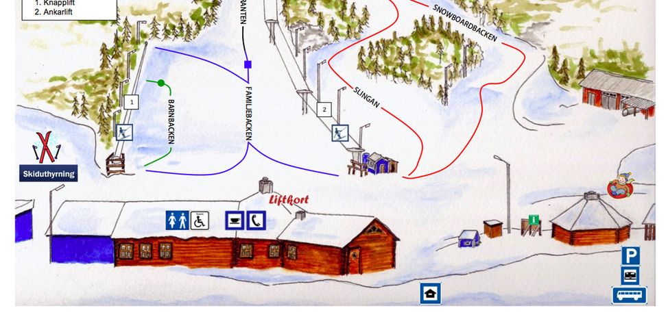 Information about the ski resort Asbybacken