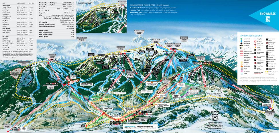 Trail Map Aspen Snowmass