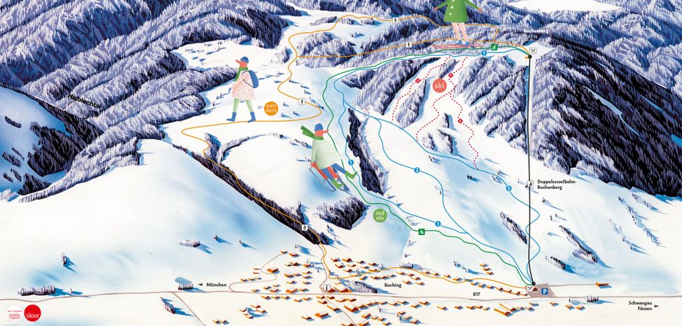 Information about the ski resort Buching at Buchenberg