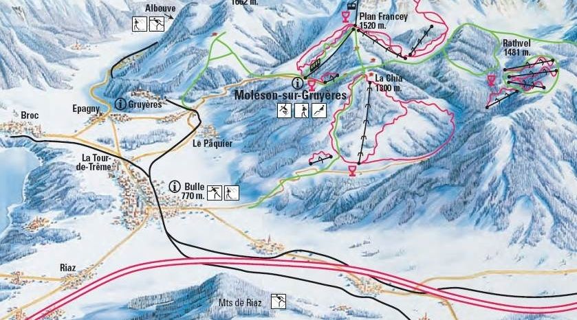 Information about the ski resort Bulle La Chia