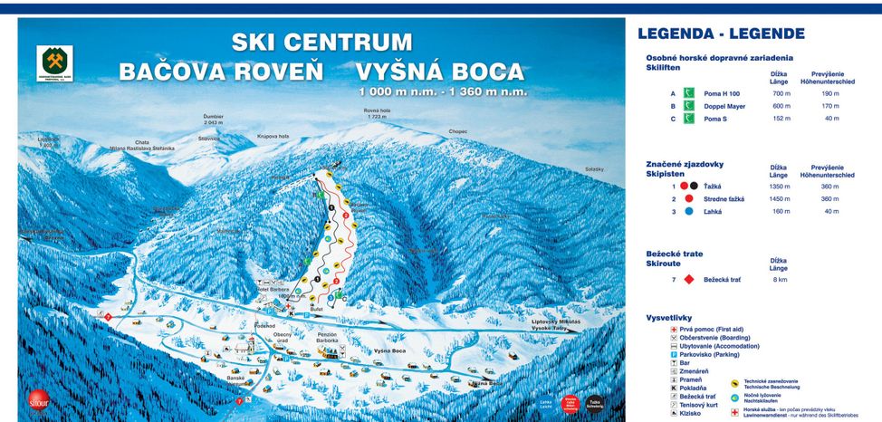 Information about the ski resort Bacova Roven