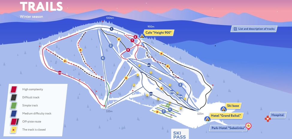 Information about the ski resort Baikalsk Sobolinaya