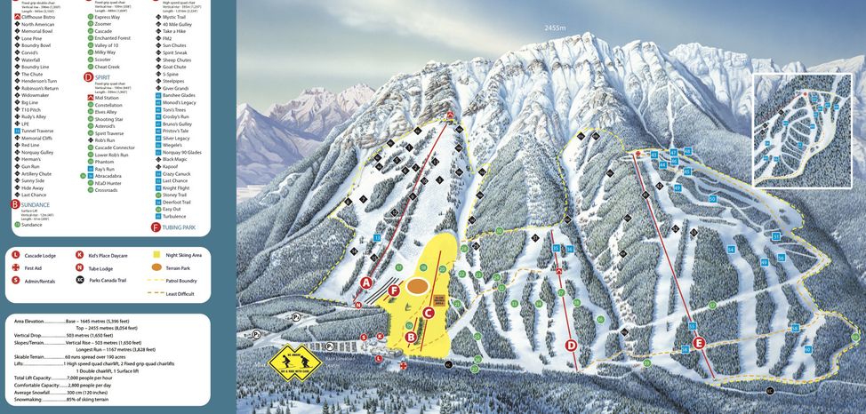 Trail Map Mount Norquay
