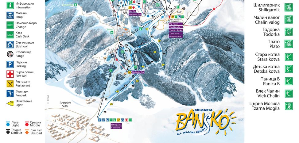 Bansko Ski Map
