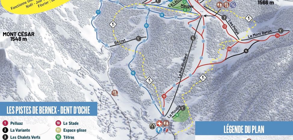 Information about the ski resort Bernex Dent d Oche
