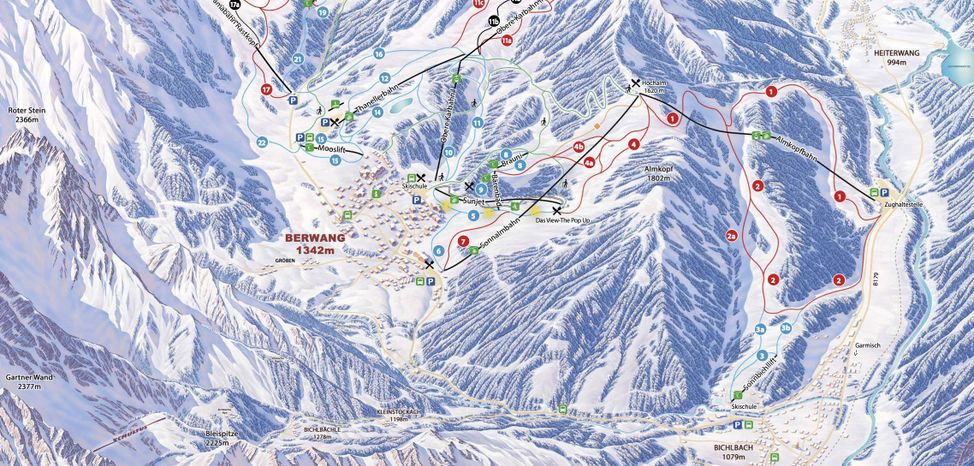 Information about the ski resort Berwang - Bichlbach