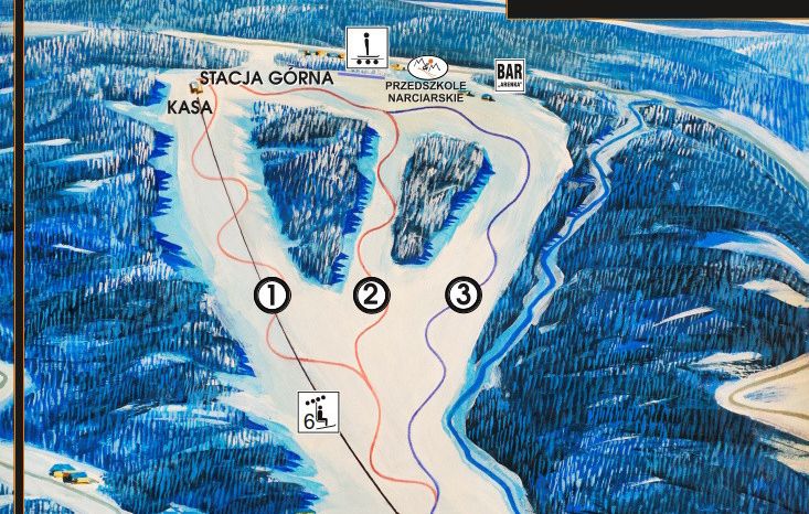 Trail map Bialy Jar - Karpacz