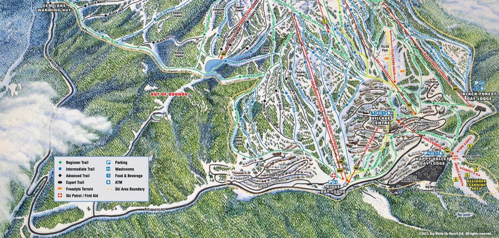 Trail Map Big White Ski resort