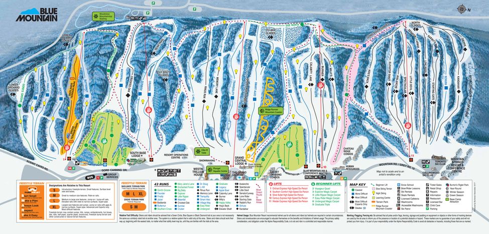 Information about the ski resort Blue Mountain Resort