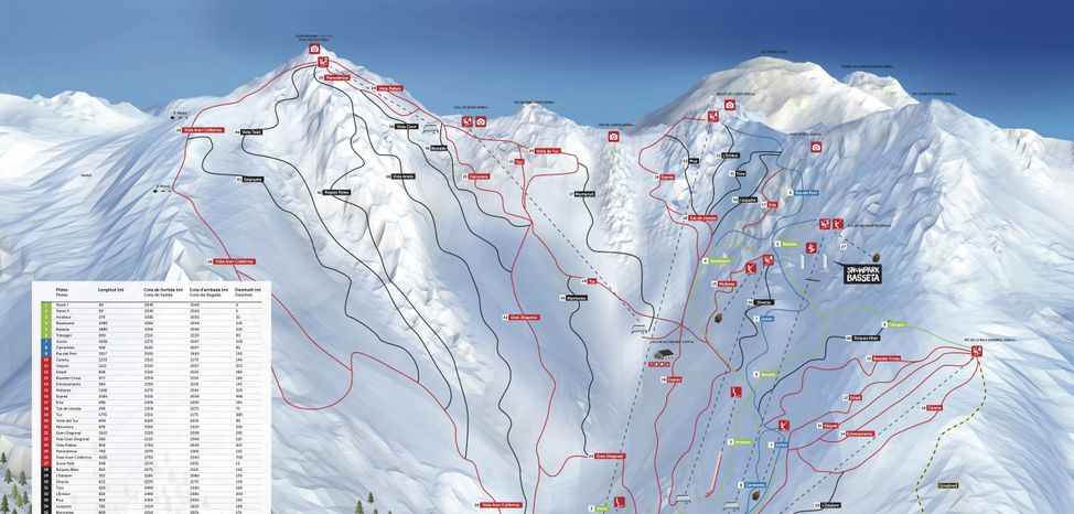 Trail map Boí Taüll