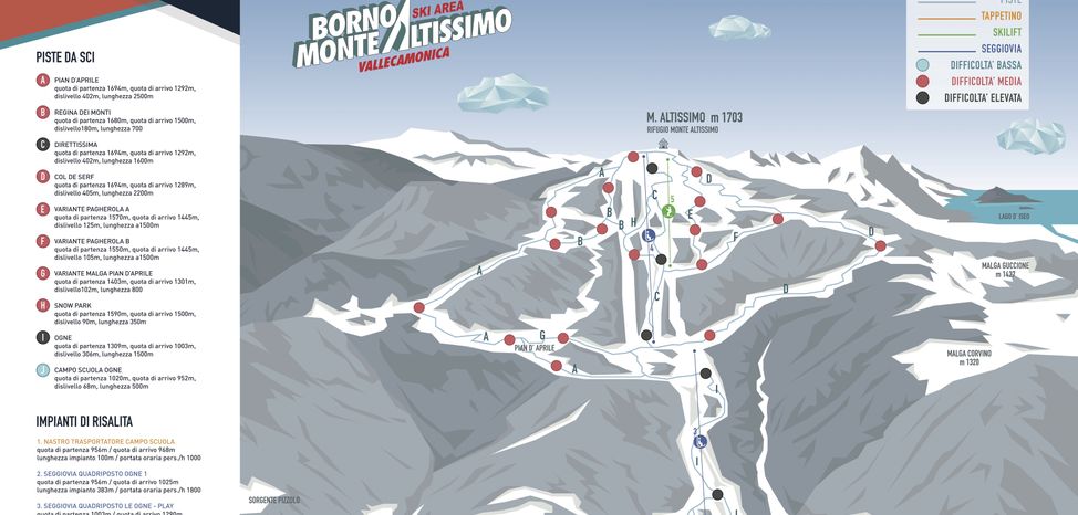 Information about the ski resort Borno Monte Altissimo