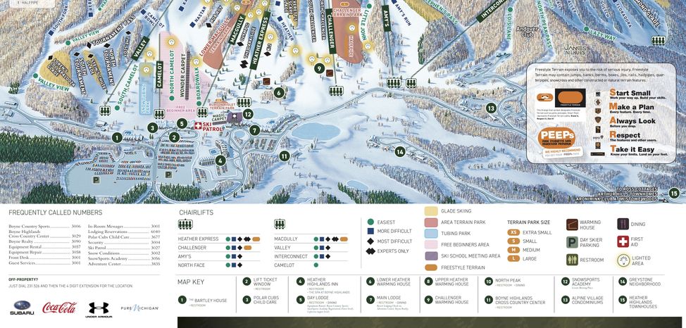 Information about the ski resort Boyne Highlands