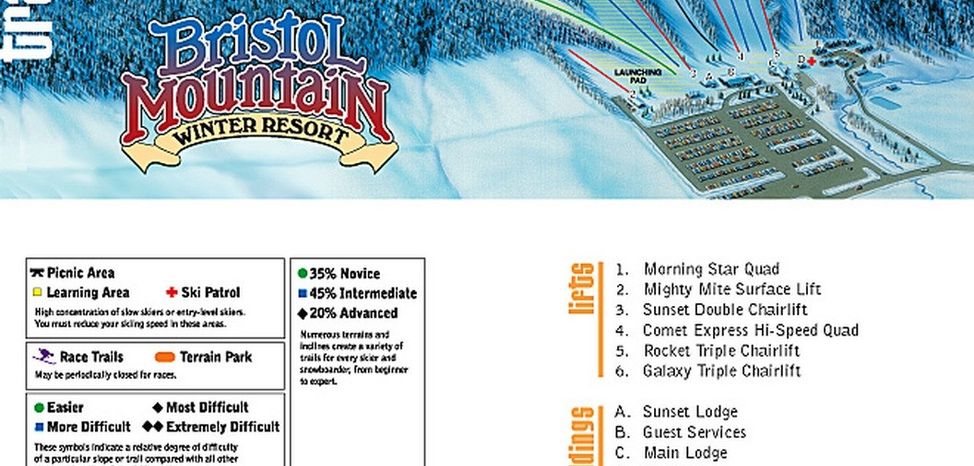 Information about the ski resort Bristol Mountain Ski Resort