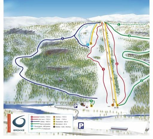 Information about the ski resort Brokke