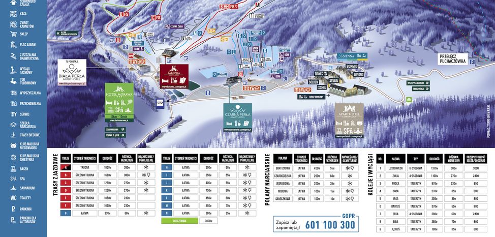 Trail map Czarna Gora