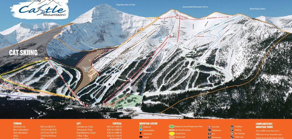 Information about the ski resort Castle Mountain Resort
