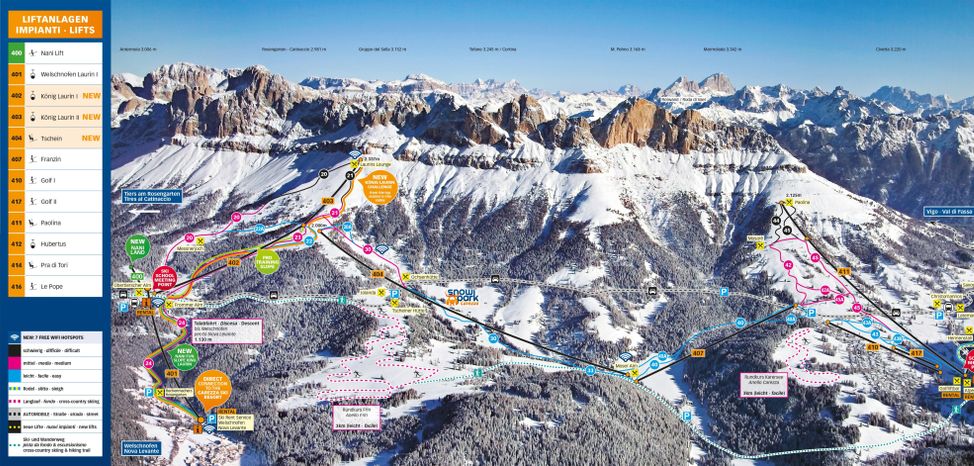 Information about the ski resort Carezza Dolomites