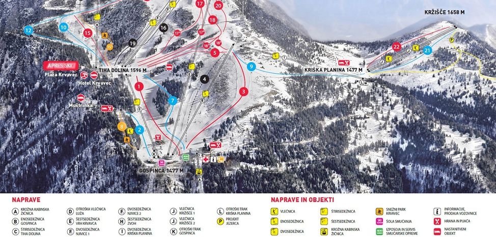 Information about the ski resort Cerklje Kravec
