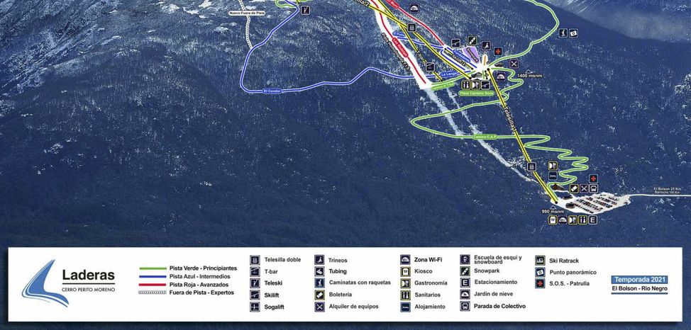 Trail Map Cerro Perito Moreno