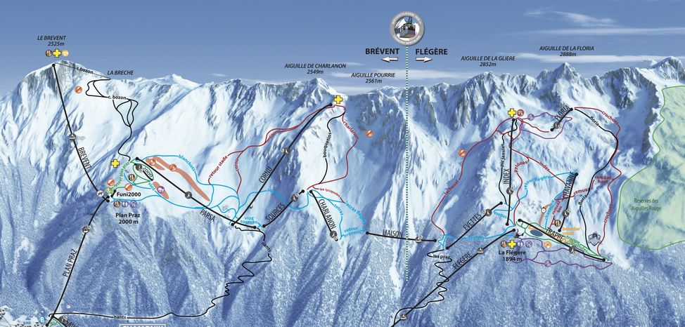 Information about the ski resort Brevent-Flegere (Vallée de Chamonix)