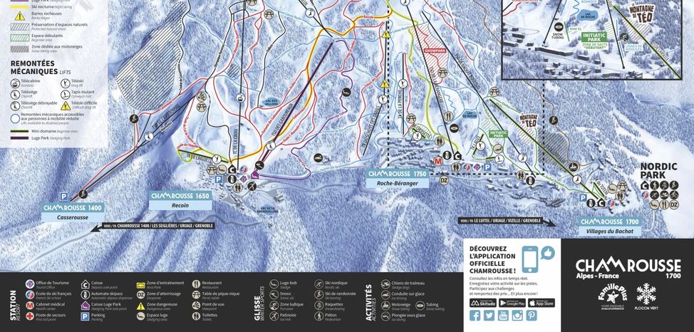 Trail map Chamrousse