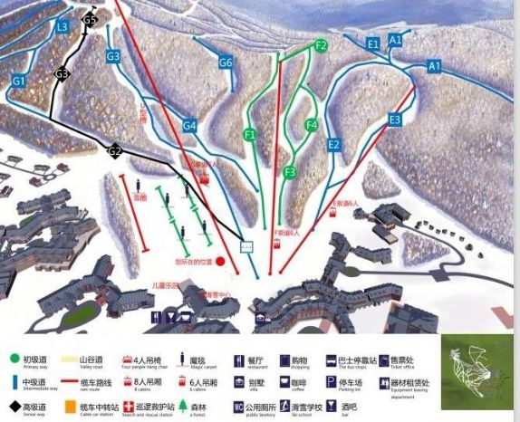 East view Changbaishan International Ski Center