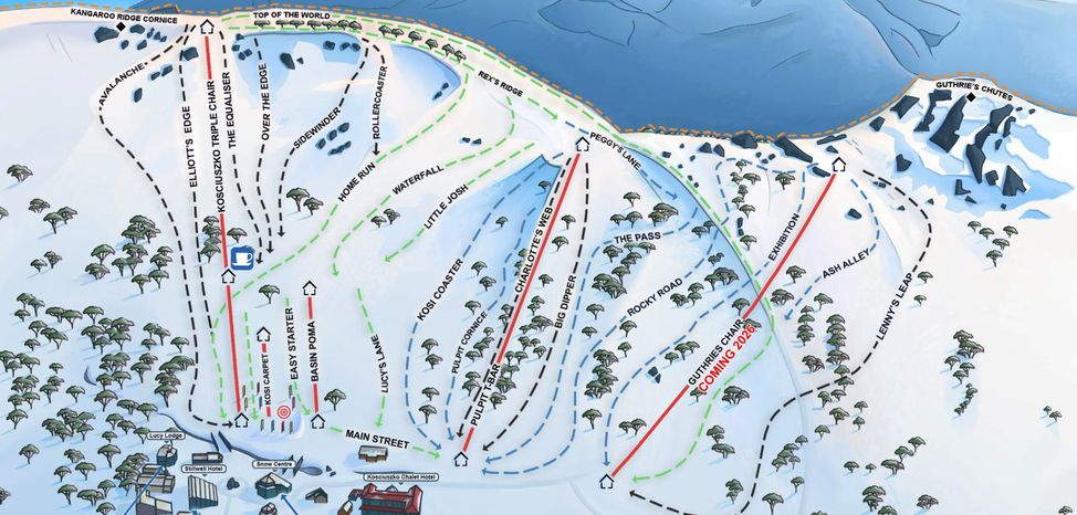 Slope Map Charlotte Pass