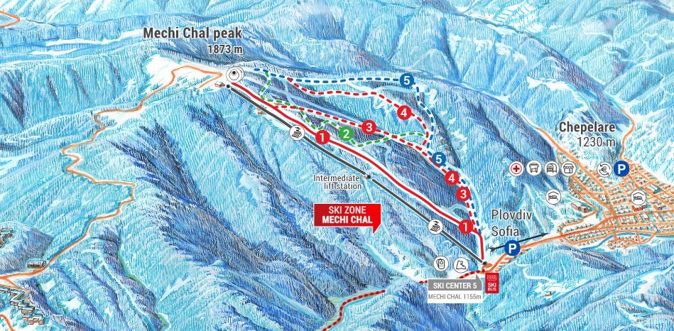 Information about the ski resort Chepelare - Mechi Cal