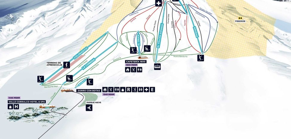 Information about the ski resort Corralco Mountain Resort
