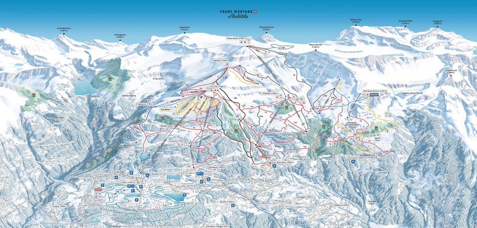 Information about the ski resort Crans Montana