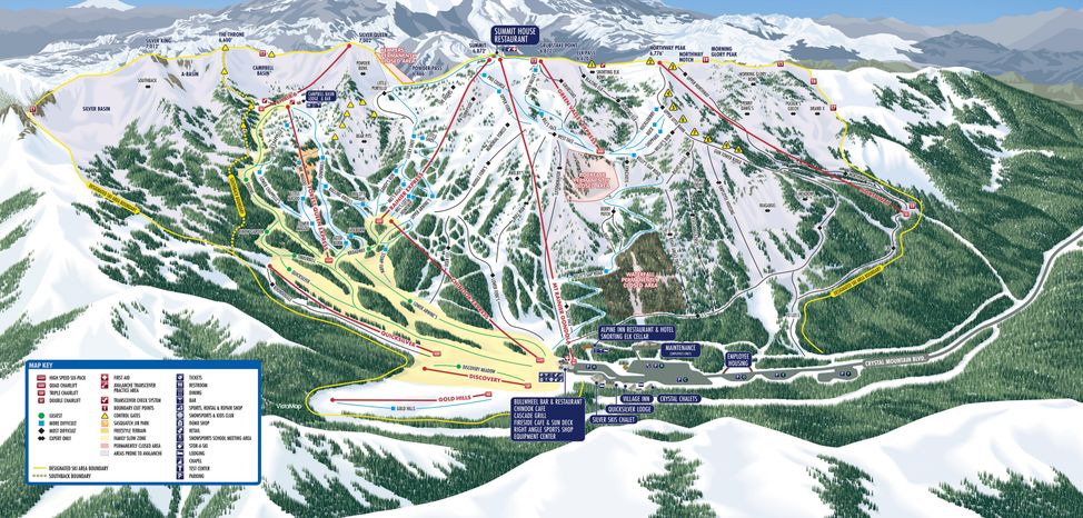 Information about the ski resort Crystal Mountain Resort
